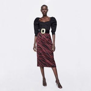 Zara Animal Print Skirt